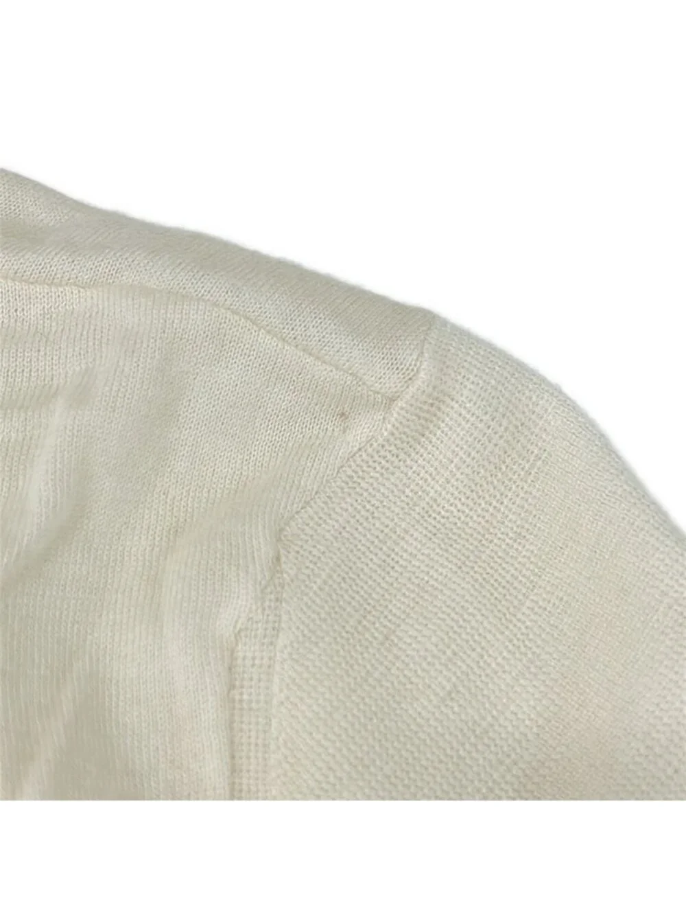 Chanel Long Sleeve Sweater 36 S Ivory Turtleneck Cashmere